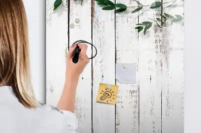 Magnetic writing board with wood panels