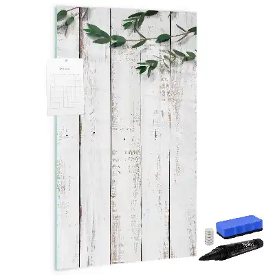 Magnetic writing board with wood panels