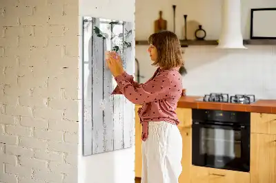 Magnetic writing board with wood panels