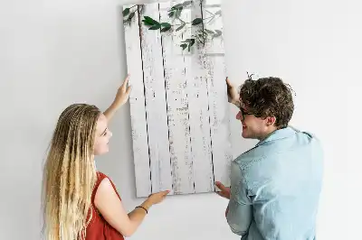 Magnetic writing board with wood panels
