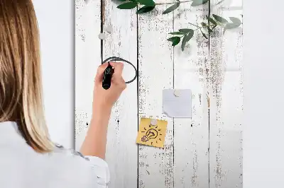 Magnetic writing board with wood panels