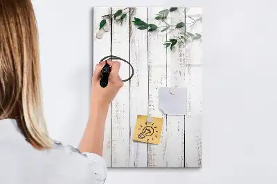 Magnetic writing board with wood panels