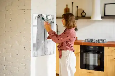 Magnetic writing board with wood panels