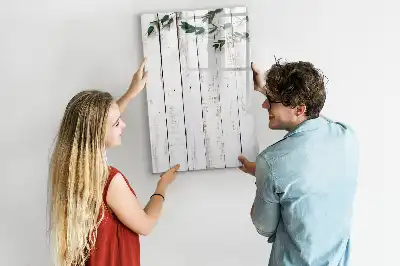 Magnetic writing board with wood panels