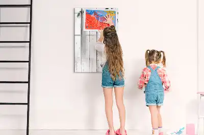 Magnetic writing board with wood panels