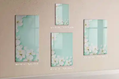 Magnetic dry erase board blooming flowers design