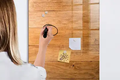 Magnetic writing board wood panel finish