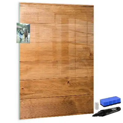 Magnetic writing board wood panel finish