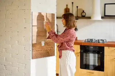 Magnetic writing board wood panel finish