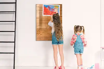 Magnetic writing board wood panel finish