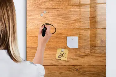 Magnetic writing board wood panel finish