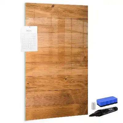 Magnetic writing board wood panel finish