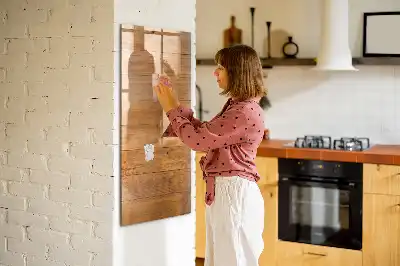 Magnetic writing board wood panel finish