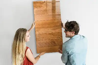 Magnetic writing board wood panel finish