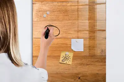 Magnetic writing board wood panel finish