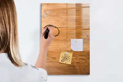 Magnetic writing board wood panel finish