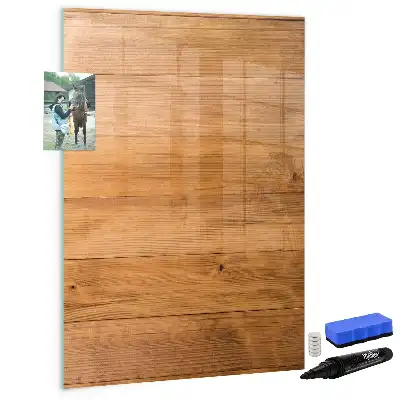Magnetic writing board wood panel finish
