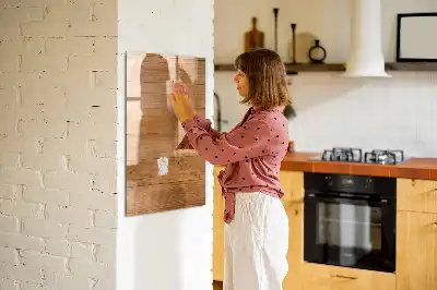 Magnetic writing board wood panel finish