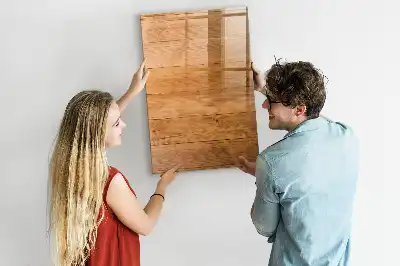 Magnetic writing board wood panel finish
