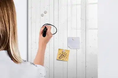 Magnetic dry erase board with natural wood frame