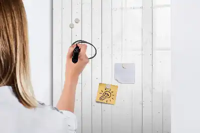 Magnetic dry erase board with natural wood frame