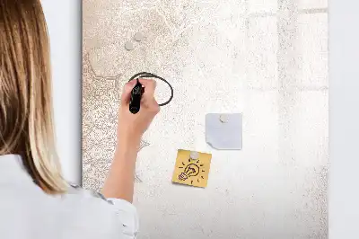 Magnetic writing board with mandala designs