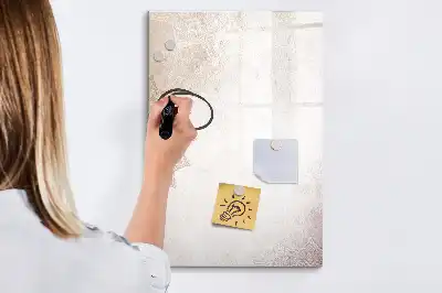 Magnetic writing board with mandala designs