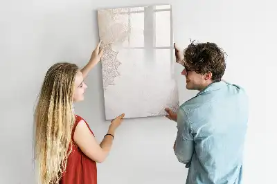Magnetic writing board with mandala designs