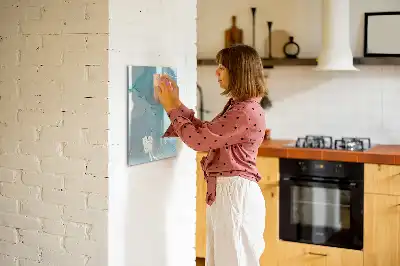 Magnetic dry erase board with a decorative marble finish