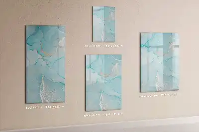 Magnetic dry erase board with a decorative marble finish