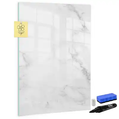 Magnetic dry erase board marble finish