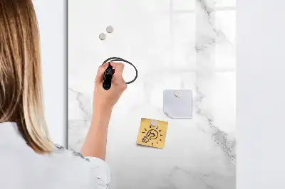 Magnetic dry erase board marble finish