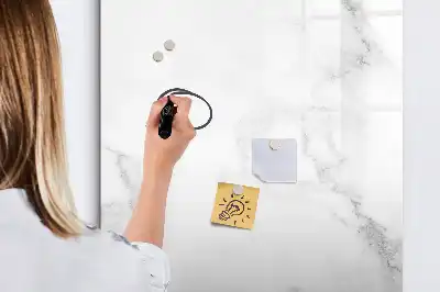 Magnetic dry erase board marble finish