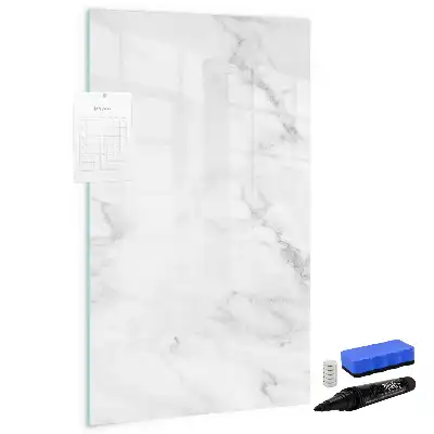 Magnetic dry erase board marble finish