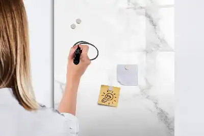 Magnetic dry erase board marble finish
