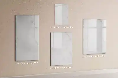 Magnetic dry erase board marble finish