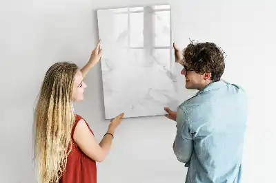 Magnetic dry erase board marble finish