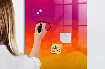 Magnetic writing board gradient sunrise design