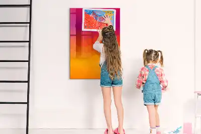 Magnetic writing board gradient sunrise design