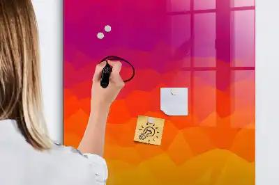Magnetic writing board gradient sunrise design
