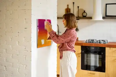 Magnetic writing board gradient sunrise design