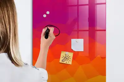 Magnetic writing board gradient sunrise design