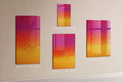 Magnetic writing board gradient sunrise design