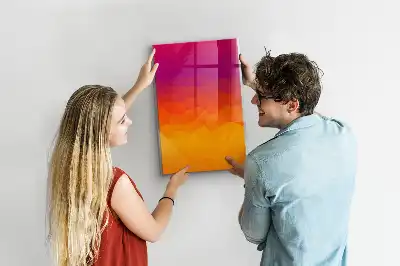 Magnetic writing board gradient sunrise design