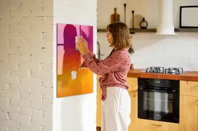 Magnetic writing board gradient sunrise design
