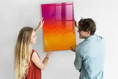 Magnetic writing board gradient sunrise design