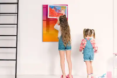 Magnetic writing board gradient sunrise design