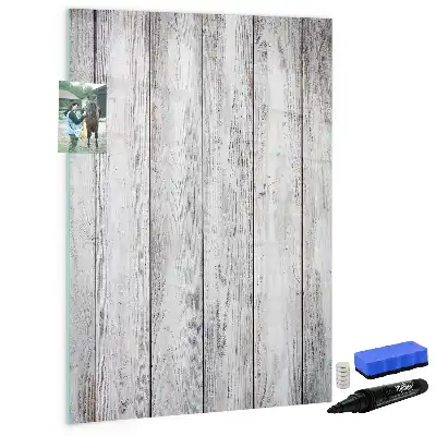 Magnetic dry erase board painted wood frame