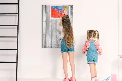 Magnetic dry erase board painted wood frame