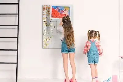 Magnetic writing board stars design